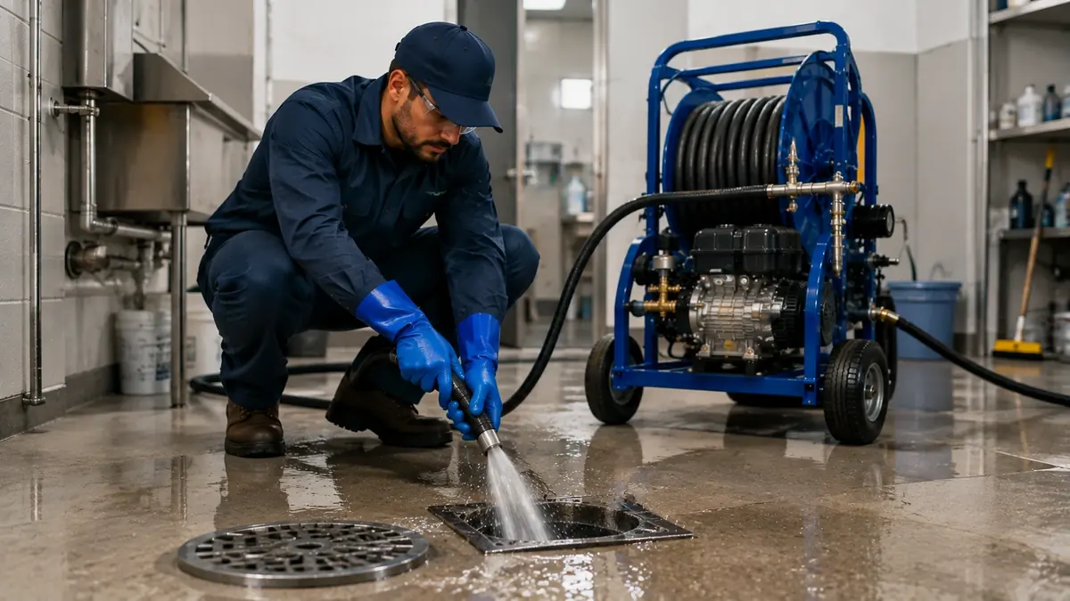 Floor Drain Hydro Jet Cleaning in Paramount