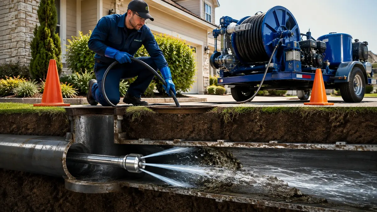 Main Sewer Line Hydro Jet Cleaning in Paramount