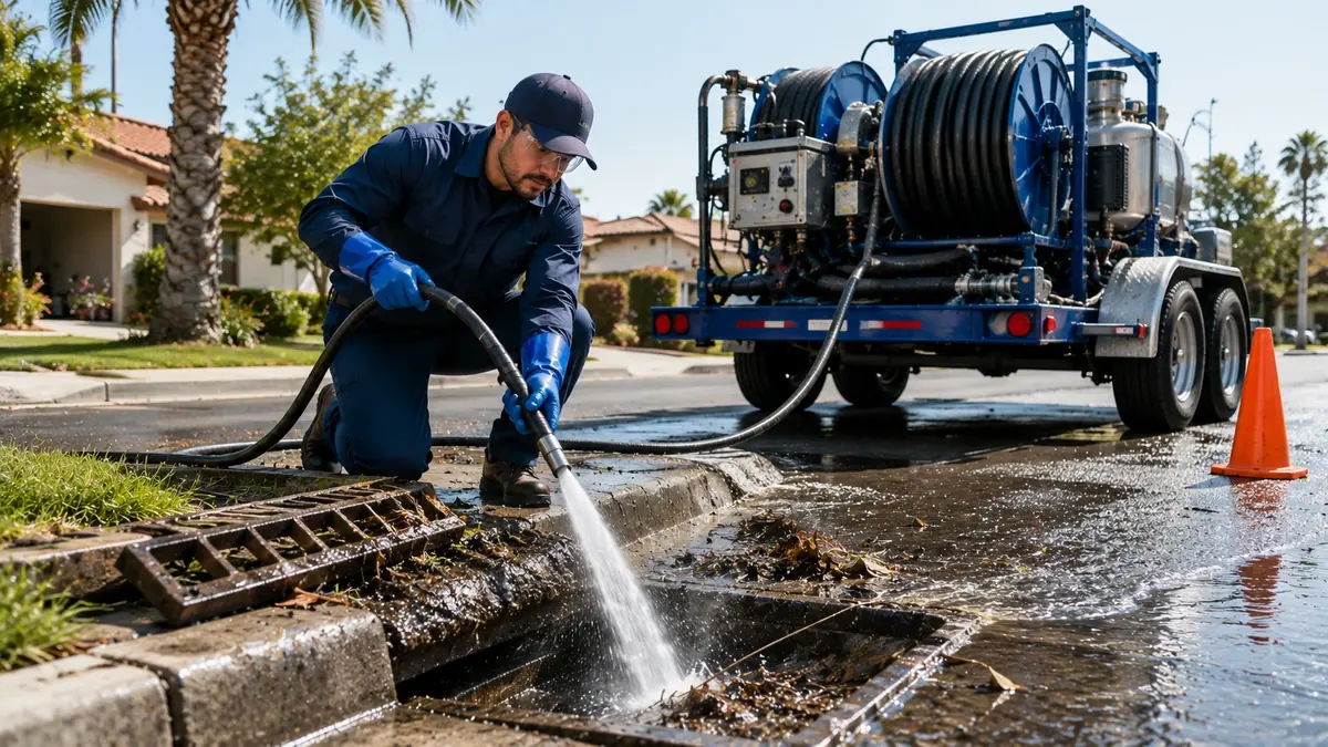 Storm Drain Hydro Jet Cleaning in Paramount
